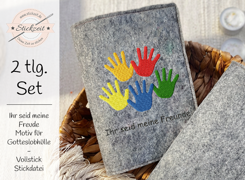 Meine Freunde Gotteslobhülle - Vollstick Stickdatei